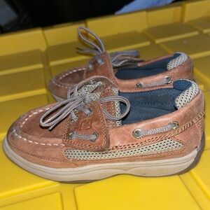 Sperry Kids Tan Moccasins